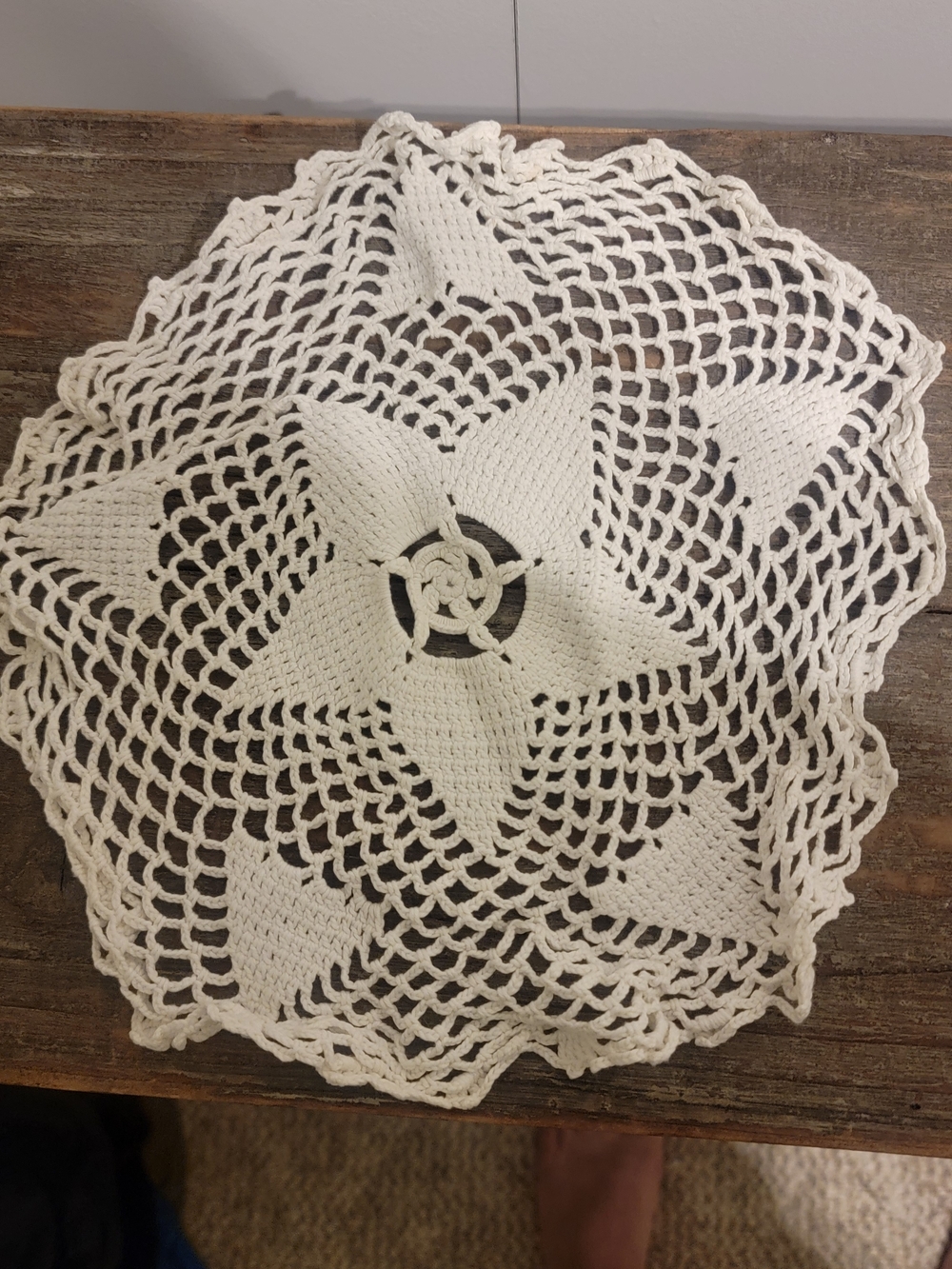 Handcrafted Crochet Table Doily in Cream